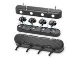 2-Pc LS Finned Valve Covers - Black Machined Finish - 241-182