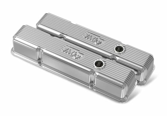 SBC Vintage Series Finned Valve Covers - Polished Finish - 241-241