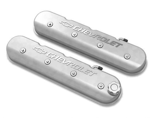 Tall LS Valve Cover with Bowtie/Chevrolet Logo - Natural Machined Finish 241-400
