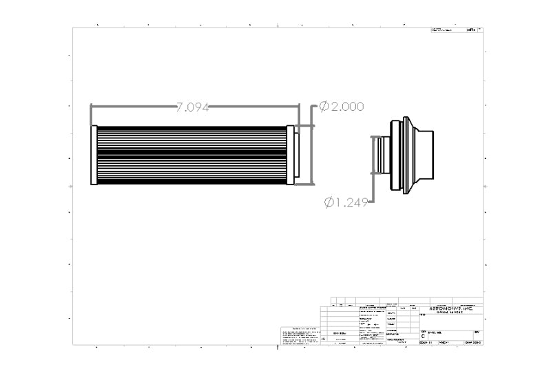 Aeromotive 12664 Extreme Flow 10-m Microglass AN-16 Replacement Element