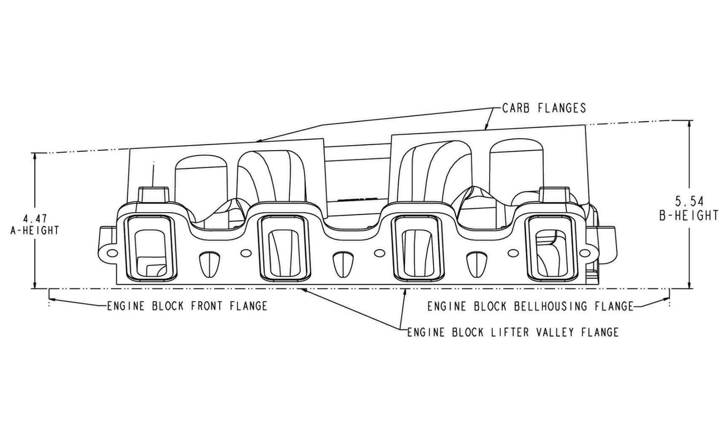 Holley LS EFI Manifold - 2x4 Dual Plane - Black - 300-121BK