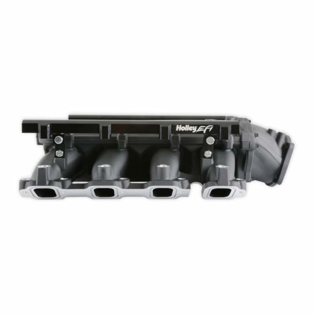 Lo-Ram Manifold Kit &Port Inject Fuelrail-Gm Gen V Lt Front-Feed-Black-300-719BK