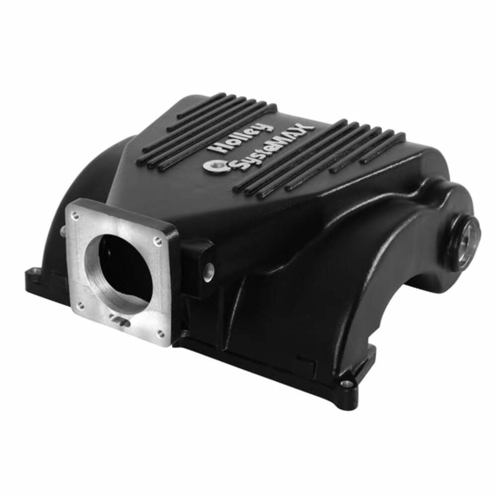 Holley SysteMAX Intake - Ford Small Block V8 - Black Ceramic Coated - 300-72BK