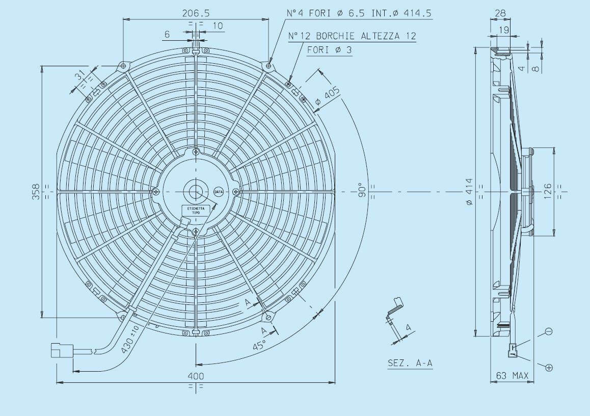 Spal 30101516 Puller Fan (16In Medium Profile ; For Use W/ 25Amp Fuse at 13V),