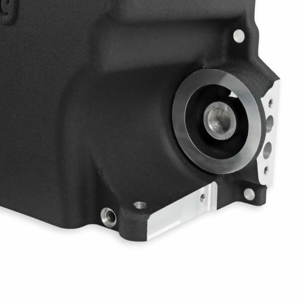 Fits 1955-87 Gm Ls Swap Oil Pan; Additional Front Clearance-Black Finish-302-3BK