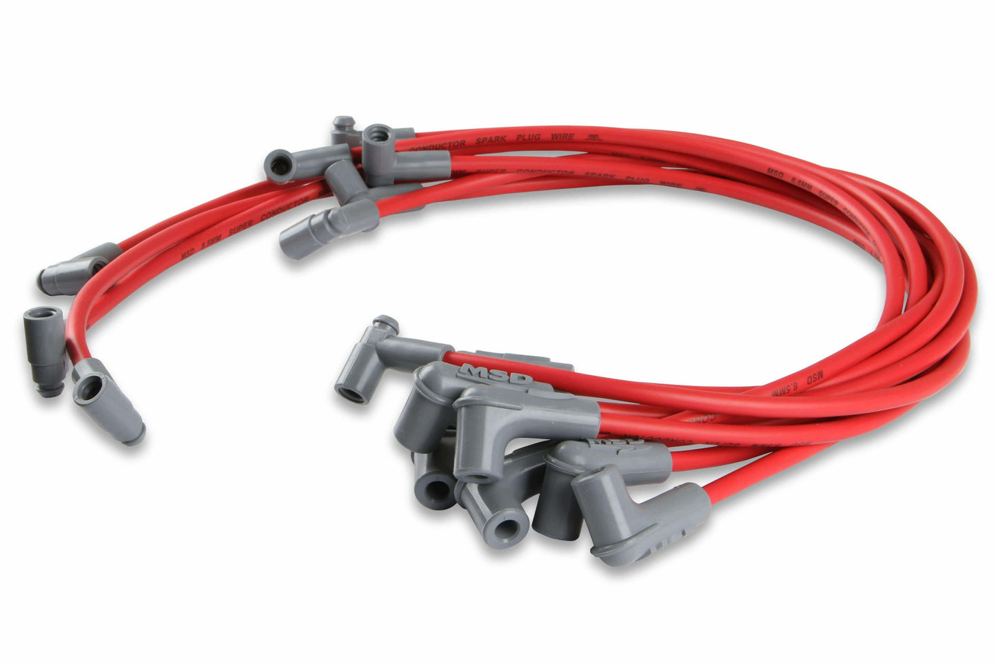 MSD Spark Plug Wire Set 31359; Super Conductor 8.5mm Red 90¡ HEI for Chevy SBC