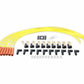 Spark Plug Wire Set - 8mm - Yellow with Orange Straight Boots - 4038