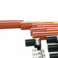 Spark Plug Wire Set - 8mm - Yellow with Orange Straight Boots - 4040