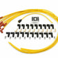Spark Plug Wire Set - 8mm - Yellow with Orange 90 Deg Boots - 4041