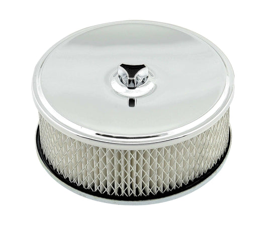 Mr. Gasket Air Filter Assembly - Chrome - 6-1/2 Inch x 2-7/16 Inch - 4346