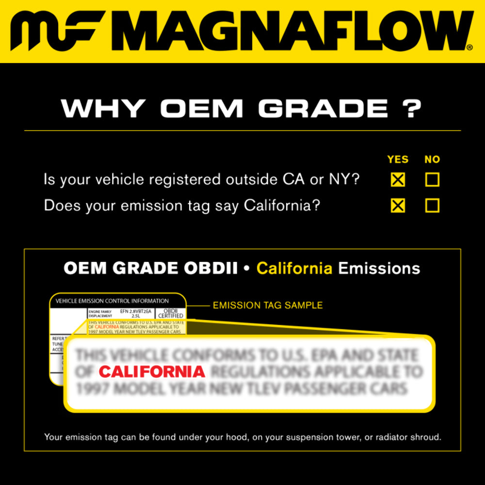 Universal Catalytic Converter 5.00 C/A 2.5 Spun OEM 51776 Magnaflow