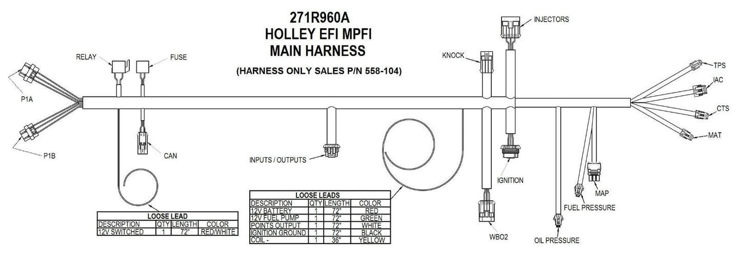 Holley HP EFI ECU and Harness Kits 550-606N
