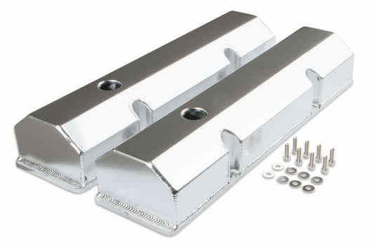 Mr. Gasket Fabricated Aluminum Valve Covers - Silver Finish - 6817G