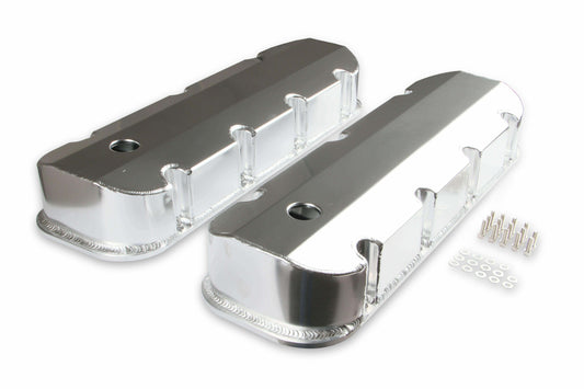 Mr. Gasket Fabricated Aluminum Valve Covers with Breather Holes Short Bolt 6830G