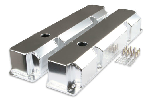 Mr. Gasket Fabricated Aluminum Valve Covers - Silver Finish - 6862G