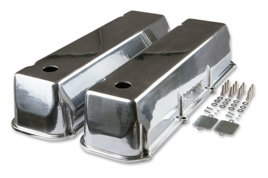Mr. Gasket Cast Aluminum Tall Valve Covers - Polished - 6873G