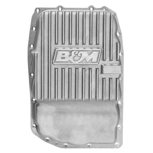 B&M 70392 Cast Aluminum Trans Pan for 6L80E - Natural