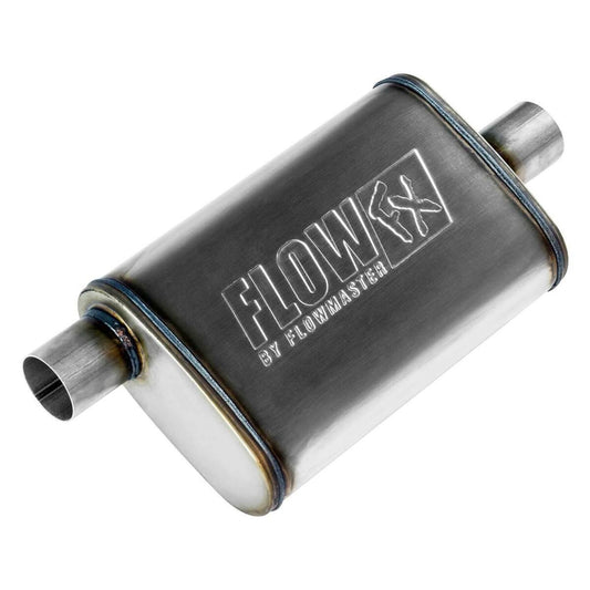 Flowmaster FlowFX Muffler 2.25 Offset In/ 2.25 Center Out Moderate Sound Stainless 71225