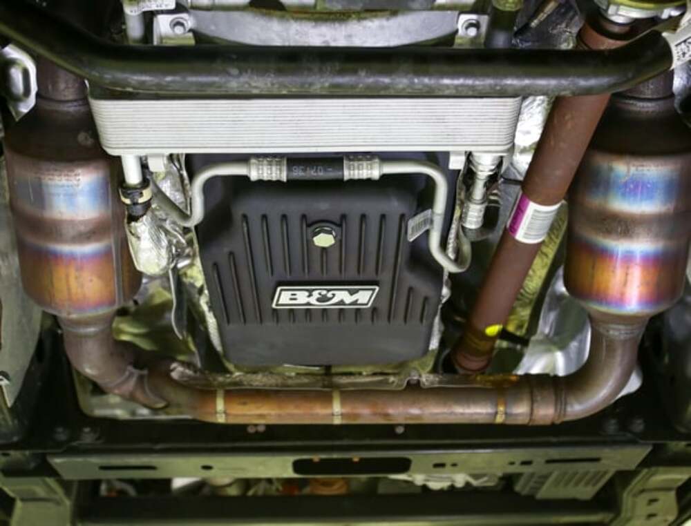 Fits 2017-2023 Ford F-150 Deep Transmission Pan-Ford 10R80-Aluminum-Black-71400