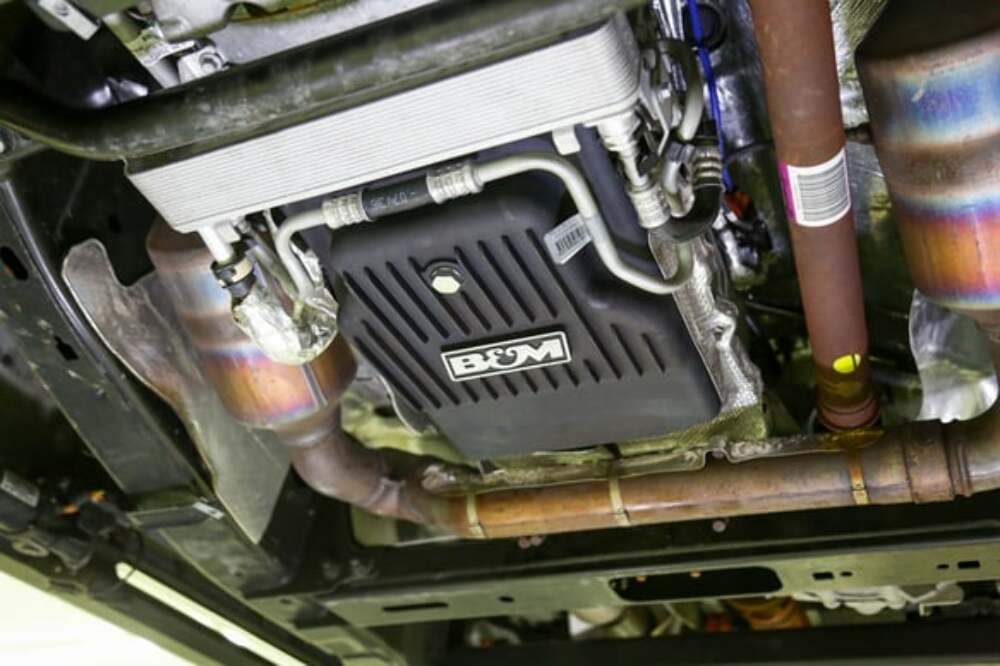 Fits 2017-2023 Ford F-150 Deep Transmission Pan-Ford 10R80-Aluminum-Black-71400