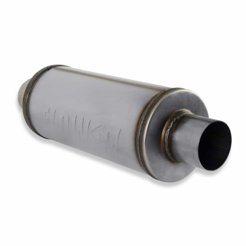 3.0 In/Out-6 Round Body-Moderate Sound; FlowFX Muffler; Flowmaster-72619
