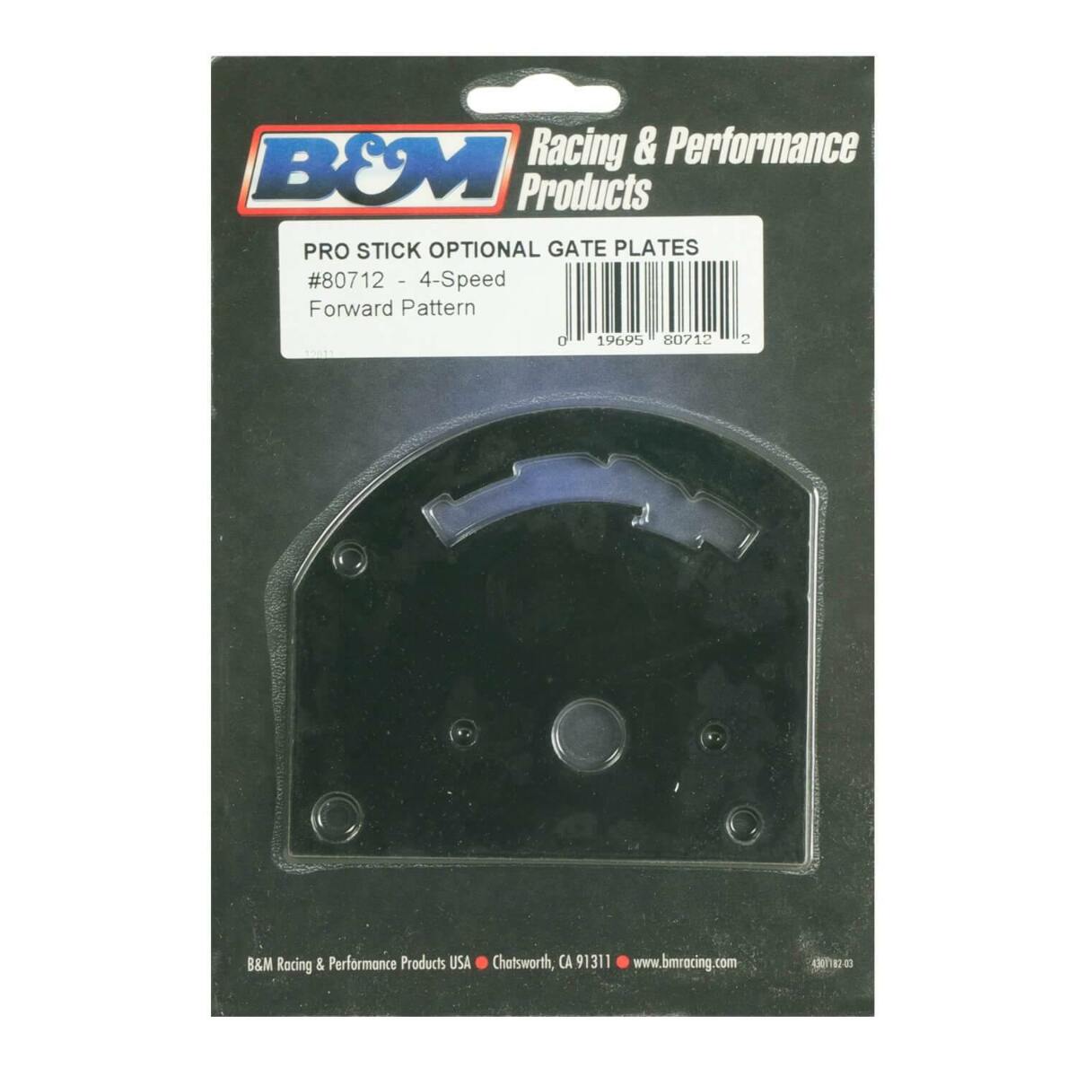 B&M Shifter Gate Plate - 4-speed Forward Pattern - 80712