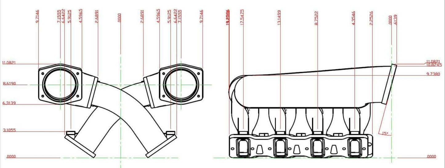 Sniper EFI Intake Manifold Dual Plenum 102mm and Fuel Rail Kit - Black - 820242