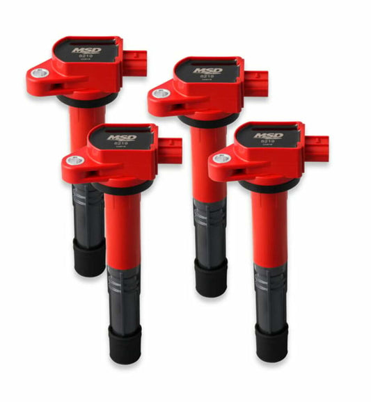 MSD Ignition Coils Blaster Series, 2008-2015 Honda/Acura 2.4L, Red 4-pack  82194