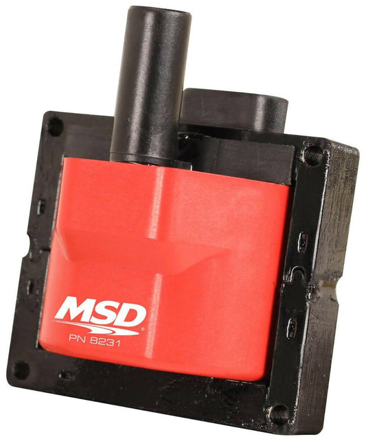 MSD Ignition Connector Coil, Red, 1996-1997 GM engines, Individual - 8231