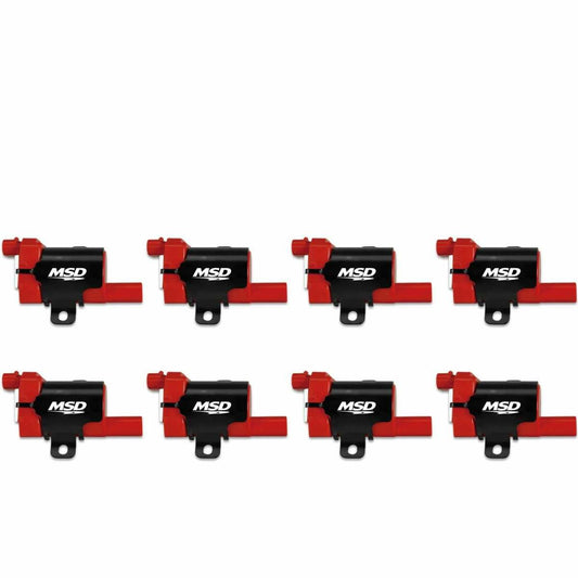 MSD Ignition Coil Blaster LS Series 1999-2007 GM  Truck engines Red 8-Pack 82638
