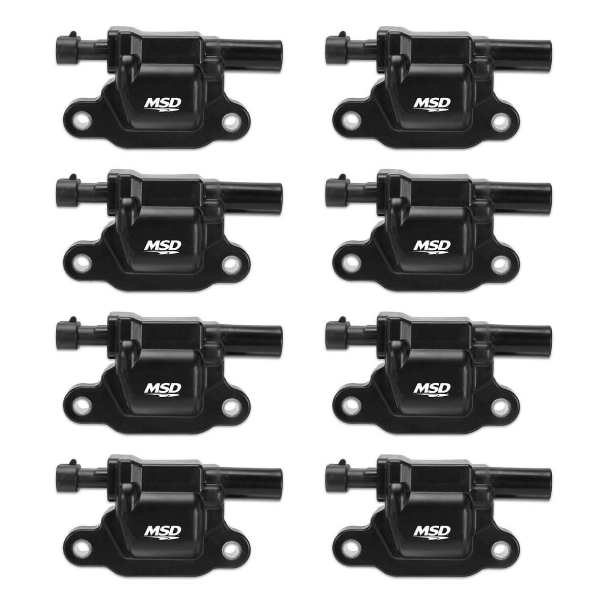 MSD Ignition Coil 1999-2009 GM L-Series Truck engines, Black, 8-Pack - 826583