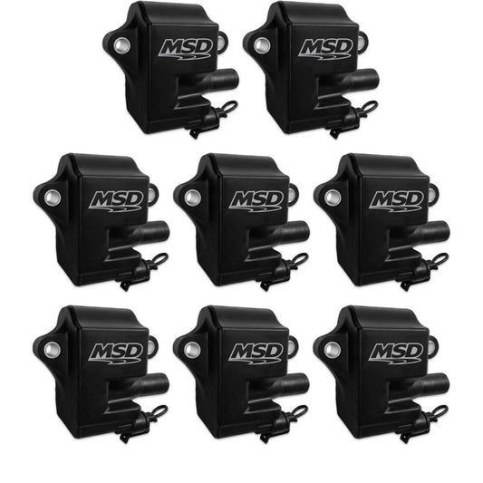 MSD Ignition Coils Pro Power series,GM LS1/LS6 Coils, black, 8-Pack - 828583