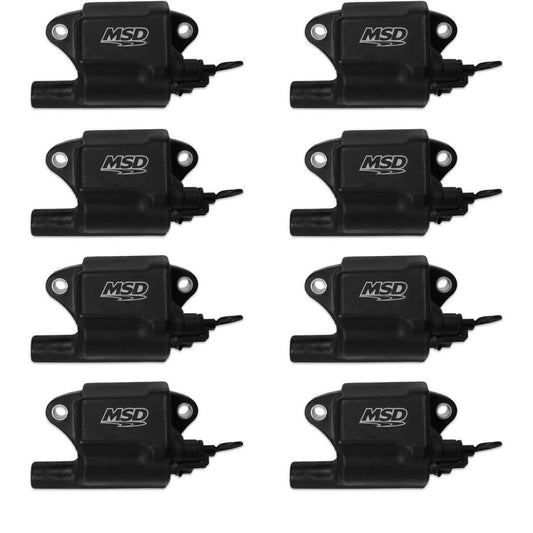 MSD Ignition Coils Pro Power Series GM LS2/LS7 Engines, Black, 8-Pack - 828783
