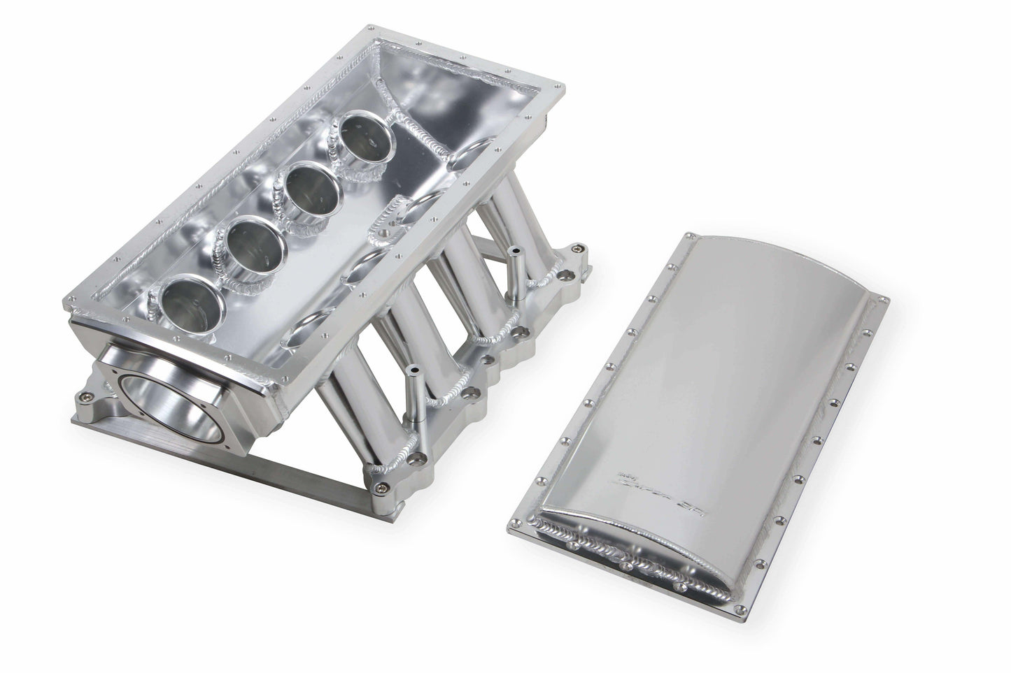 Sniper EFI Fabricated Race IntakeManifold 2011-14 Ford 5.0L Coyote Silver 833151