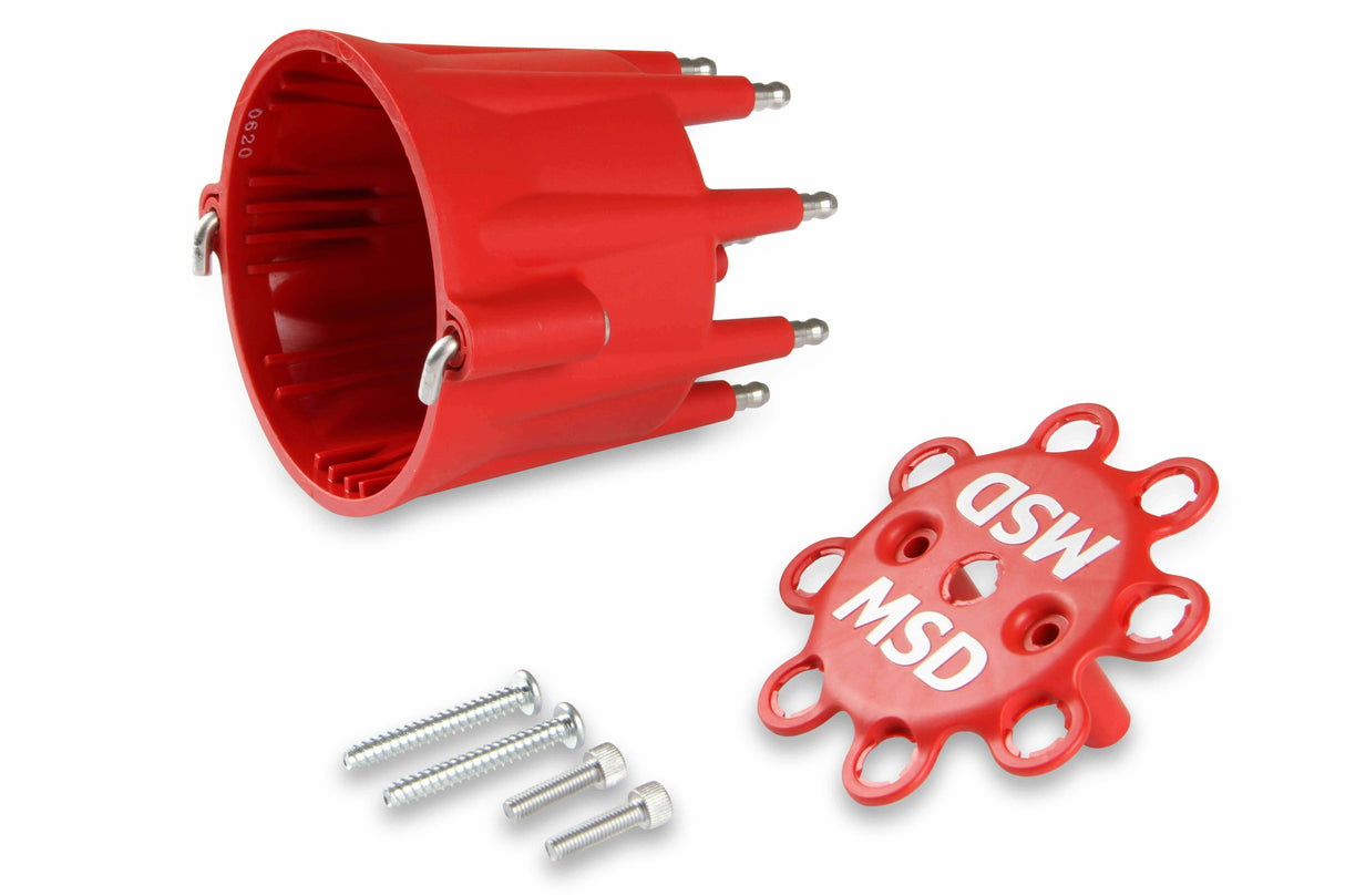 MSD Ignition 8433 Red Cap - MSD Extra Duty Distributor Caps