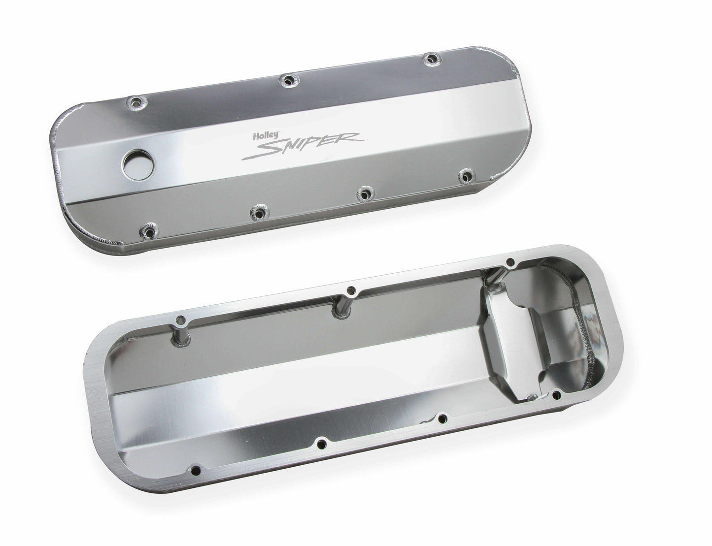 Sniper Fabricated Aluminum Valve Cover - Chevy Big Block - Silver Finish -890002