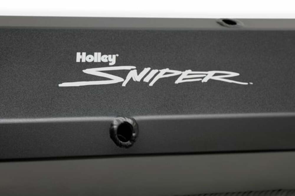 Sniper Fabricated Aluminum Valve Cover - Chrysler Small Block - Black - 890003B