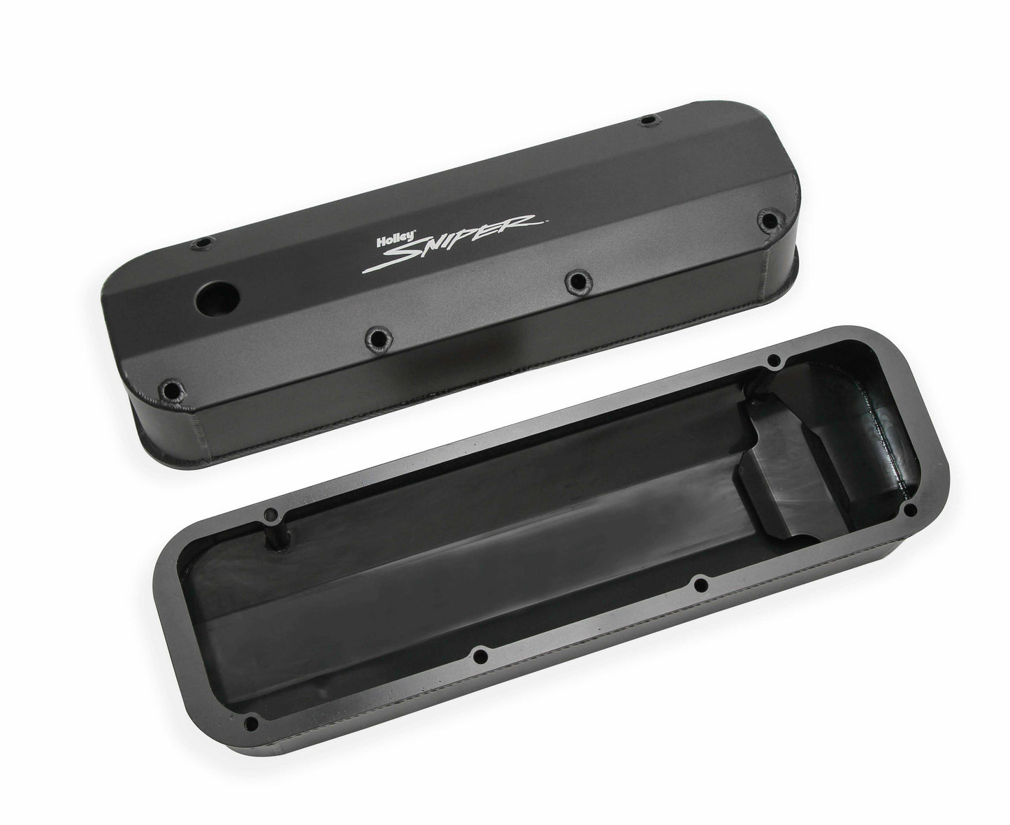Sniper Fabricated Aluminum Valve Cover - Ford Big Block - Black Finish - 890007B
