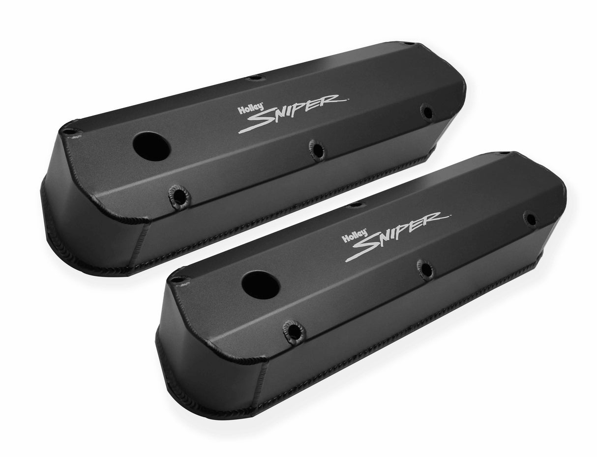 Sniper Fabricated Aluminum Valve Cover - Ford Small Block - Black Finish 890012B