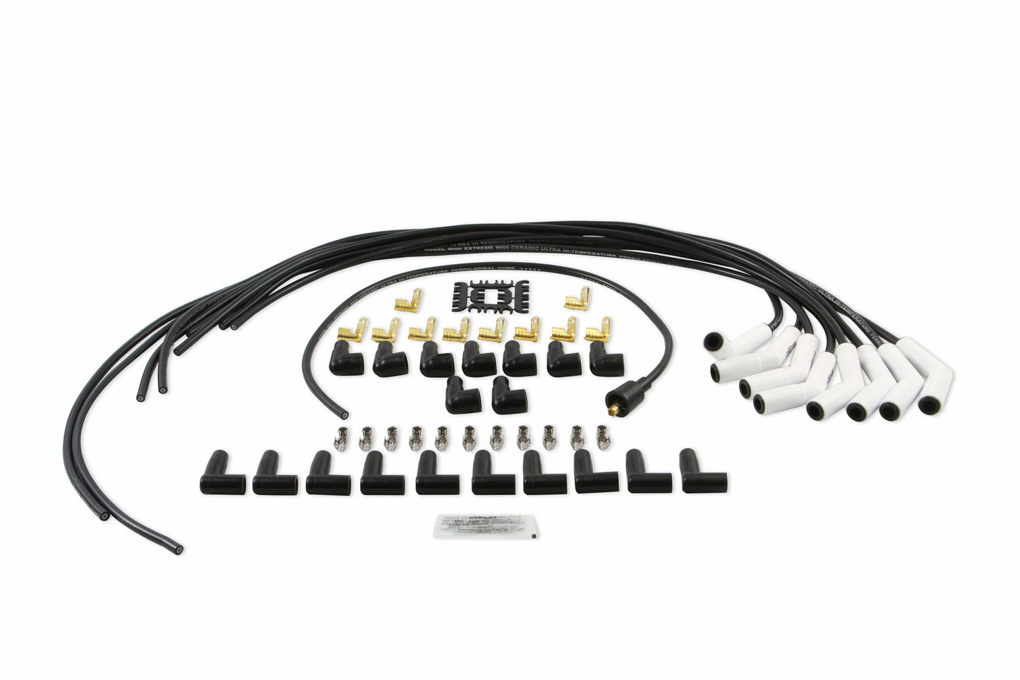 Spark Plug Wire Set - Universal - 135 Deg White Ceramic Boots - 9002C