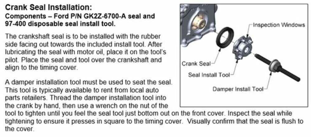 Fits 2020+ Ford 7.3L Gas V8 Godzilla Engines Crankshaft Seal Install Tool-97-400