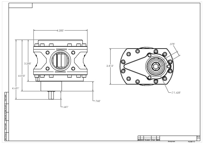 Aeromotive 11163 Spur Gear Fuel Pump; 3/8 Hex, 1.55 Gear, Steel Body 32gpm
