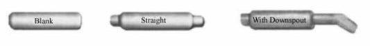 Jones Exhaust AR3012B AR Series Exhaust Resonator Blank 1-3/4 Inlet & Outlet