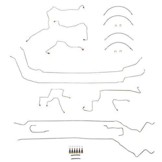 Complete Brake Line & Hose Kit For 00-05 Cavalier / Sunfire ABS Fine Lines