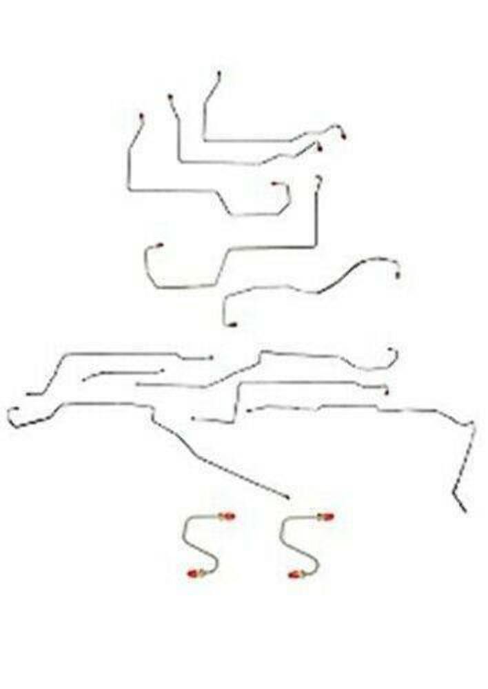 96-99 Buick Lesabre with Traction Control Brake Line Kit Steel