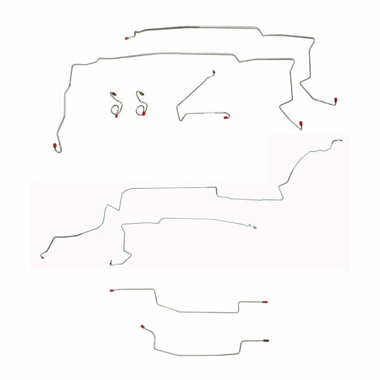 87-93 Ford Mustang Brake Line Kit V8 without Sub Frame Connectors