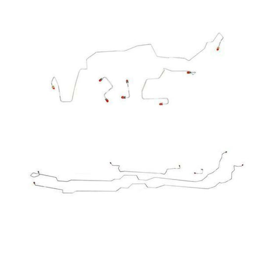 CBK0233SS- 05-09 Chevy Equinox, 4WD, All-Wheel ABS, Complete Brake Line Kit, Sta