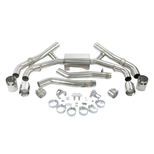 Fits 2020-2023 BMW X5M/X6M; Valved Axle-Back Exhaust-Polished Tips