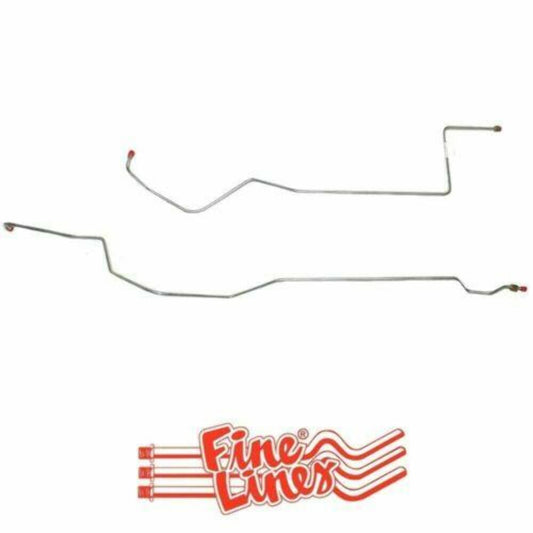 1966-67 Ford Fairlane V8 Transmission Cooler Lines 2 Piece Stainless - DTC6601OM
