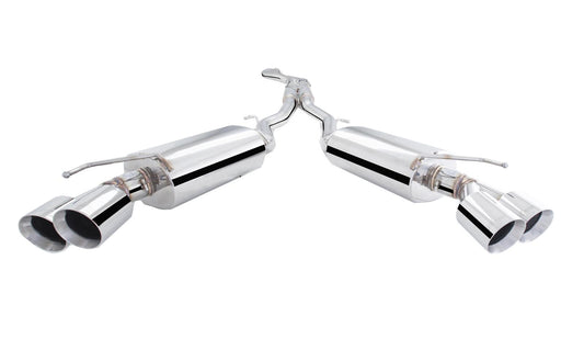 XFORCE Exhaust ES-CC17-CBS - 304 SS Cat-Back Exhaust System with Quad Rear Exit